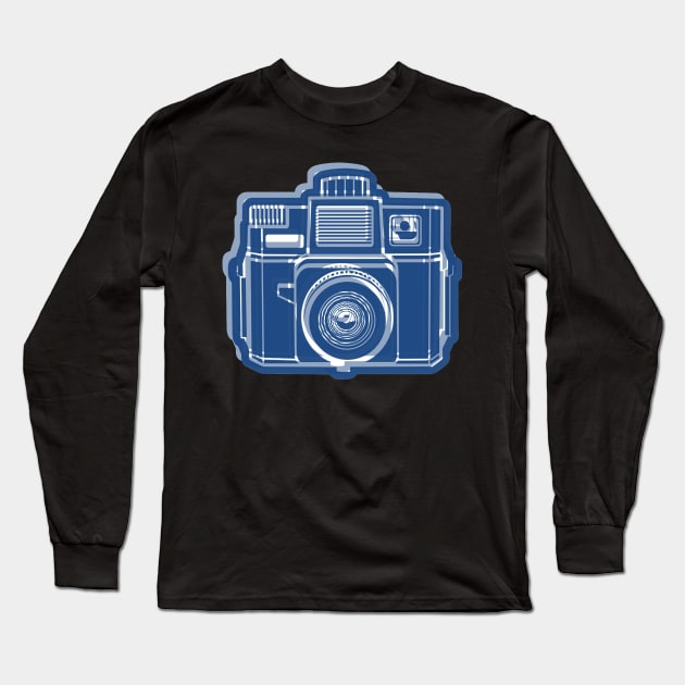 ISSF Society6 logo BLUE Long Sleeve T-Shirt by istillshootfilm